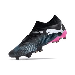 Puma Future 7 Ultimate FG-AG Black Pink White Low Soccer Cleats