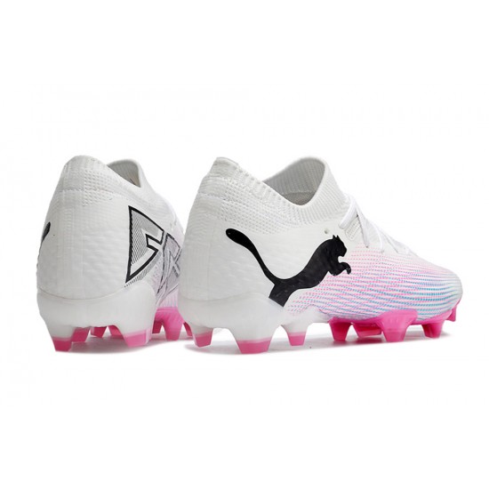Puma Future 7 Ultimate FG-AG Pink White And Black Low Soccer Cleats