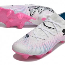 Puma Future 7 Ultimate FG-AG Pink White And Black Low Soccer Cleats