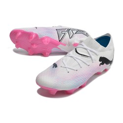 Puma Future 7 Ultimate FG-AG Pink White And Black Low Soccer Cleats