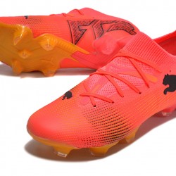 Puma Future 7 Ultimate FG-AG Red Black Low Soccer Cleats