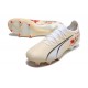 Puma Ultra Ultimate FG Beige White Black Low Soccer Cleats