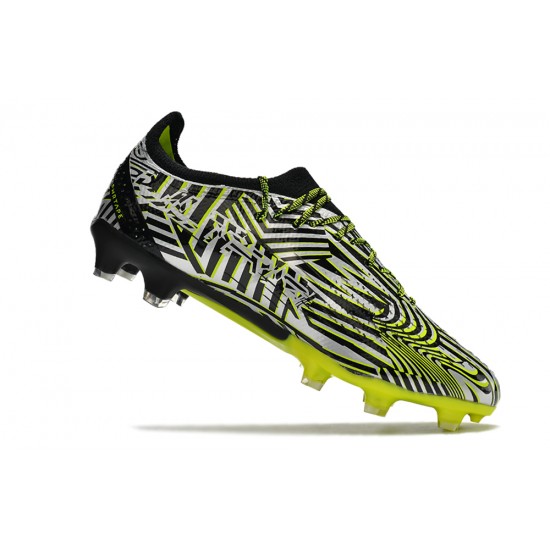 Where To Get Puma Ultra Ultimate FG Black Green Grey Low Soccer Cleats Sale