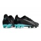 Puma Ultra Ultimate FG Black Ltblue Low Soccer Cleats