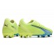 Puma Ultra Ultimate FG Green Yellow Ltblue Low Soccer Cleats