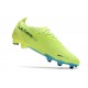 Puma Ultra Ultimate FG Green Yellow Ltblue Low Soccer Cleats