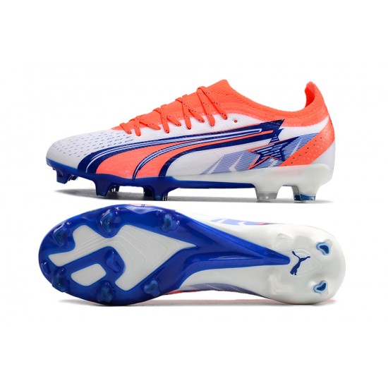 Puma Ultra Ultimate FG Orange Deep Blue Low Soccer Cleats