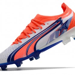 Puma Ultra Ultimate FG Orange Deep Blue Low Soccer Cleats