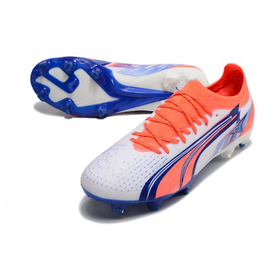 Puma Ultra Ultimate FG Orange Deep Blue Low Soccer Cleats