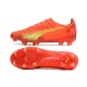 Puma Ultra Ultimate FG Orange Yellow Black Low Soccer Cleats