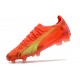 Puma Ultra Ultimate FG Orange Yellow Black Low Soccer Cleats